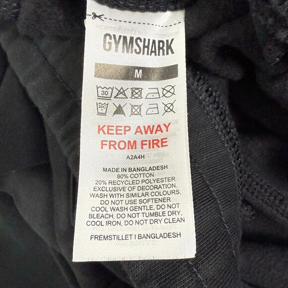 Gymshark Black Crest Joggers Sweatpants Size M - Picture 5 of 8